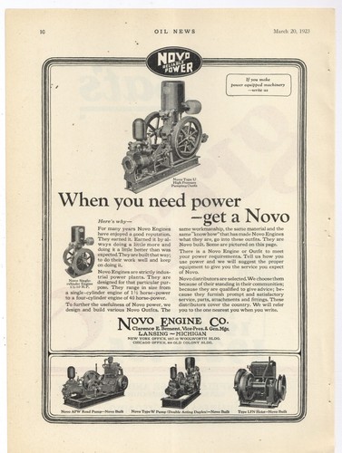 1923 novo engine - 1923, ad: